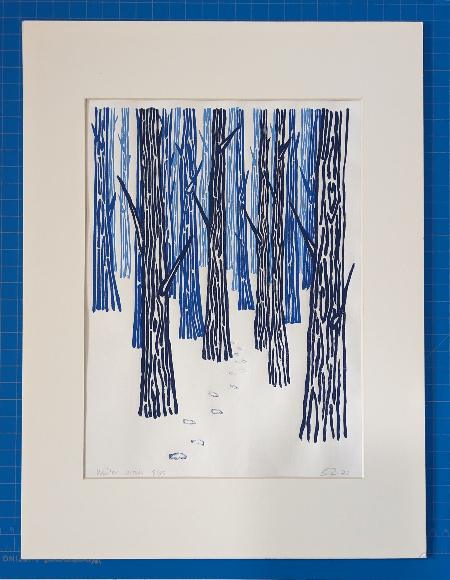 WINTER WOODS limited edition handmade print