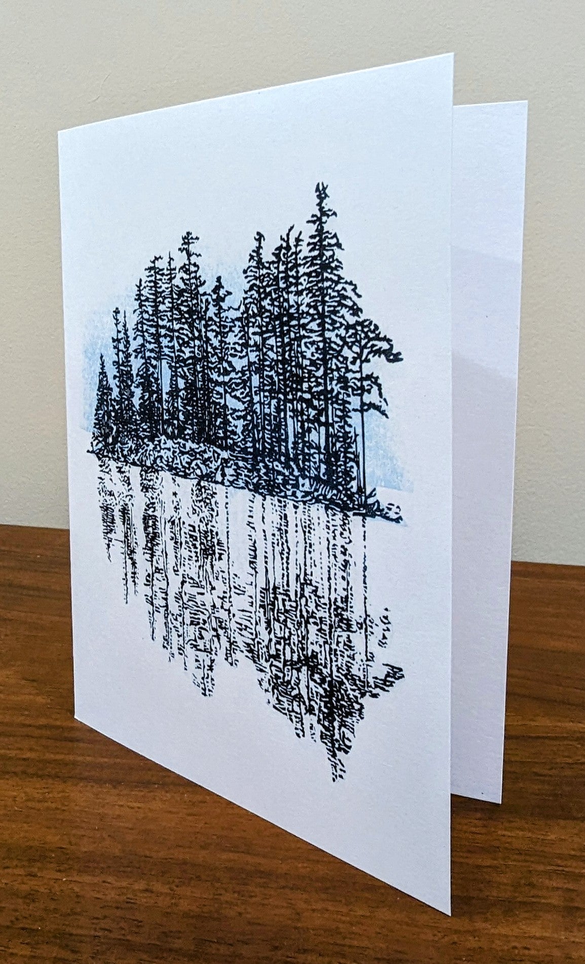 Island reflection greeting card