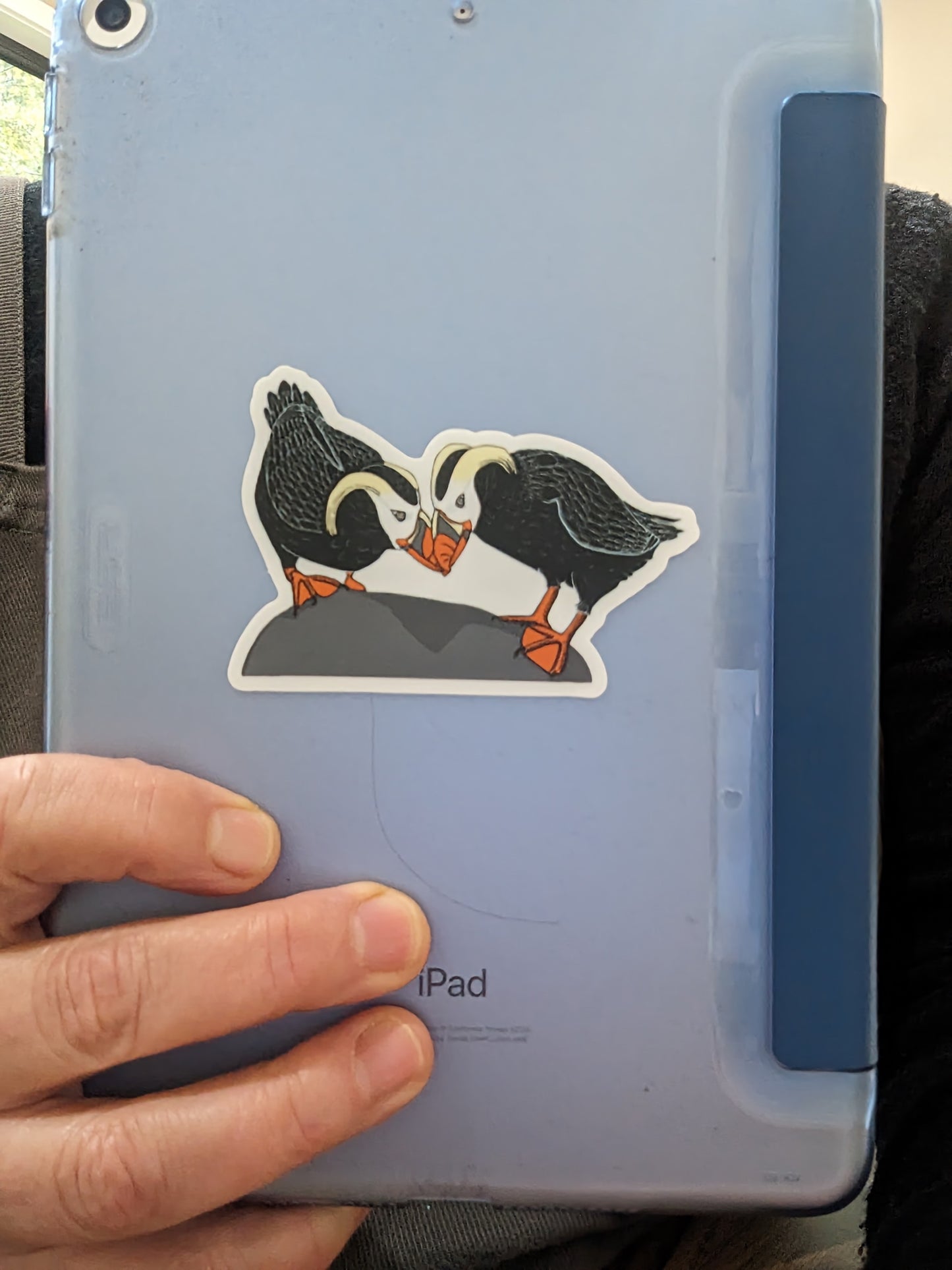 TUFTED PUFFIN PAIR vinyl sticker